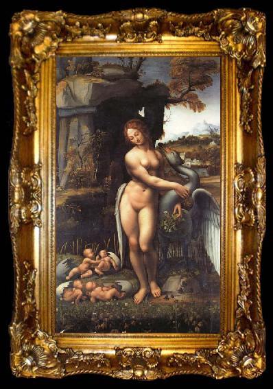 framed  LEONARDO da Vinci Leda and the Swan, ta009-2